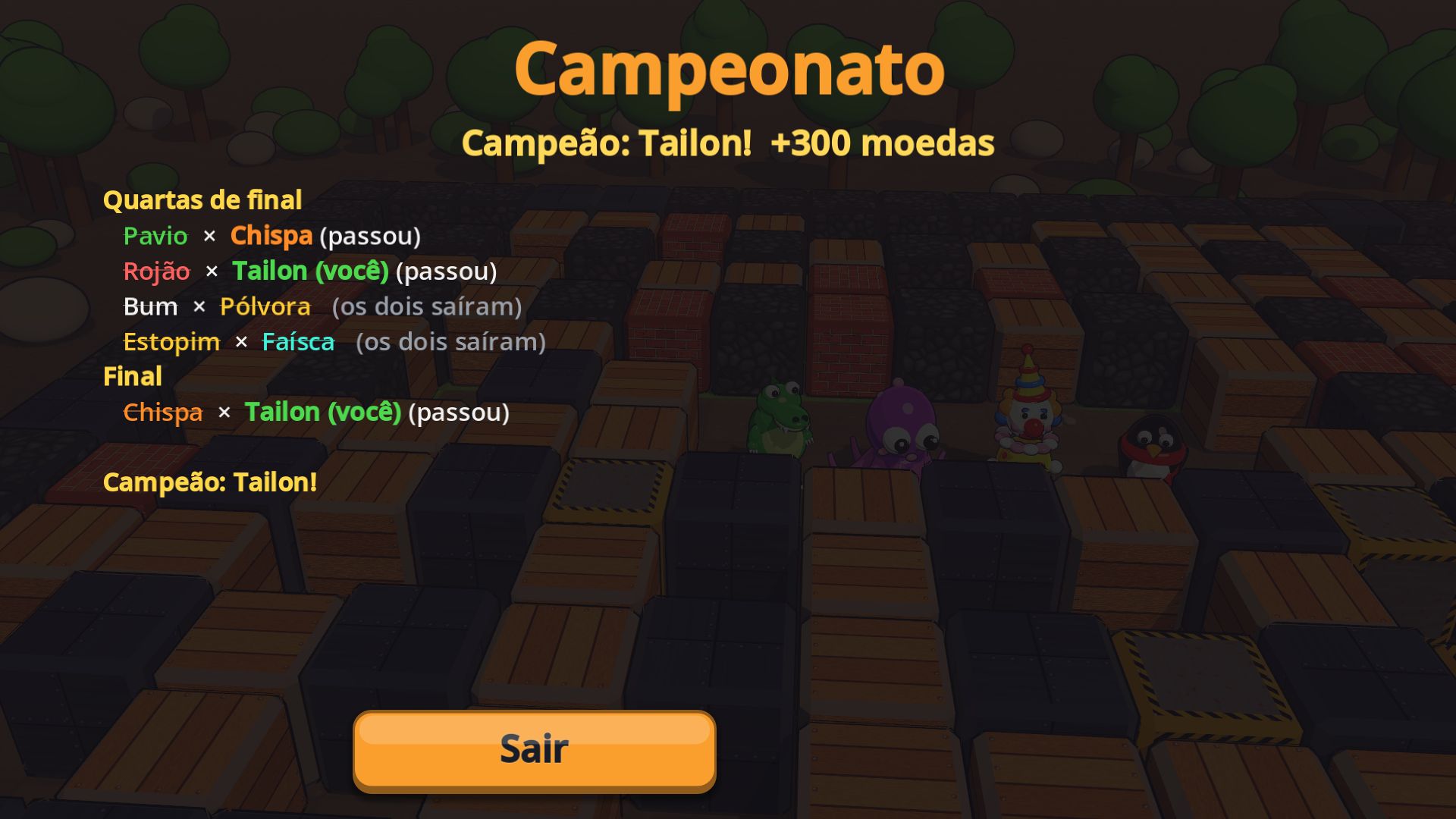 Chave do campeonato