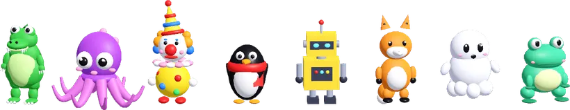 Os oito bonecos do Fuse Royale